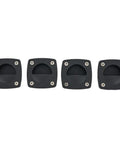 Recessed Nylon Pull Handles Marine Grade For Boats And Yachts Black Flush Mount Cabinet And Drawer Hardware Durable Saltwater Ready Replacement Kit 4