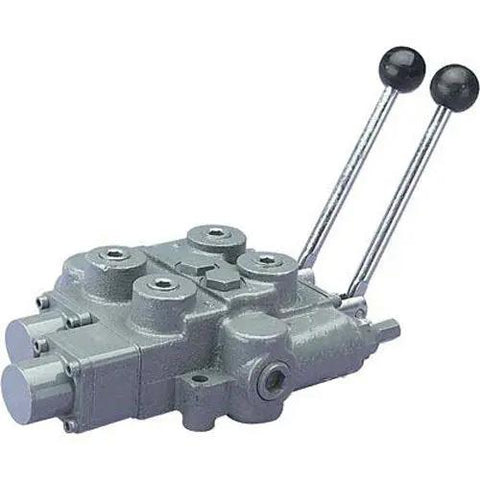 Two Spool 4 Way 4 Position Hydraulic Directional Control Valve 3000 PSI Lever Operated 25 GPM Replacement For RD522GCGA5A4B1