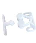 Closet Door Roller Catch For Cabinets And RV Furniture Easy Install Double Roller Latch PP plastic 27x32mm white