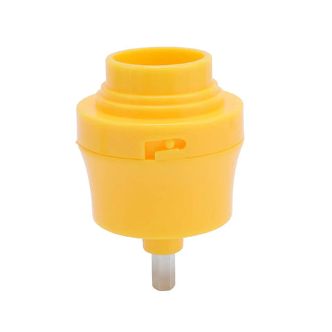 Powerful Electric Drill Compatible Pvc Pipe Threader Kit with Three Die Sizes and Nine Piece Reusable Thread Maker Set for Plumbing Projects - yellow pipe threader attachment.