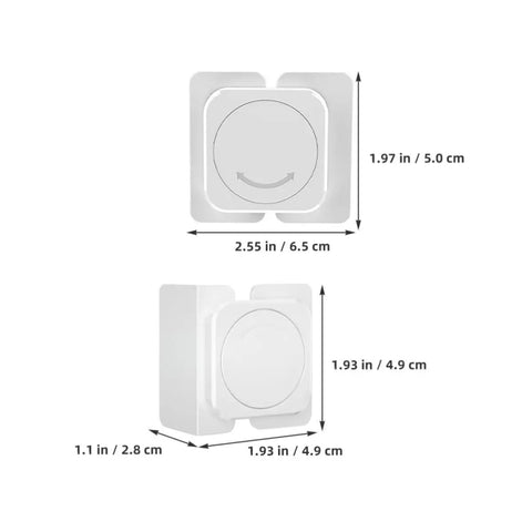 Six Pack Kidproof Cabinet Locks No Drill Easy Install For Cabinets And Fridge Adhesive Latches with dimensions labeled