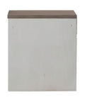 Built Different L Shaped Office Desk Set Crafted From Heavy Duty Wood, Classic Antique White And Rustic Weathered Brown Finish, Compact corner block.