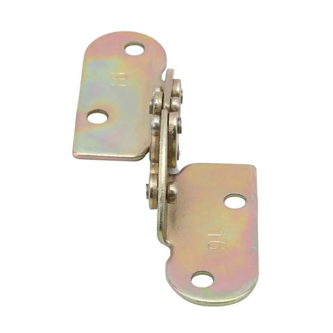 Top Shelf Heavy Duty Iron Flap Hinges For Desktops And Beds Featuring A Hidden Folding Bracket System, showing a stainless steel hinge.