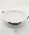 DJVHSRI Recessed Lighting Housing Trim Kits Thin Aluminum Round Downlights Spotlight Lights Grille Cabinet Integrated Spot Lamp Household Indoor Kitchen Living Room,Natural Light,White Light_6w, white trim downlight on a white background.