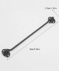 SCRFFCQPC Stainless Steel Heavy Duty Hook and Eye Latch for Gate Barn Door, 25cm long, black finish, for indoor and outdoor use.