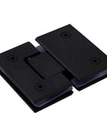 Stainless Steel Wall Mounted Black Glass Shower Door Hinge 180 Degree Hardware For Modern Bathrooms, heavy-duty glass mounting hinge