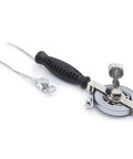 Half Inch By Twenty Five Foot Atlas Chrome Clad Nubian Double Duty Oil Gauging Tape with durable frame and precision handle.