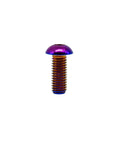 Titanium Screws M6x10mm ISO7380 Button Head Hex Socket Cap Screws Burnt Blue Ti6Al4V GR5 Aviation Grade Pack Of 5