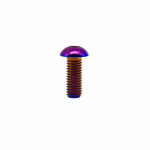 Titanium Button Head Hex Socket Cap Bolts Set Of 5 M4 M5 M6 M8 ISO7380 Aviation Grade Ti6Al4V GR5 Rainbow shade bolt