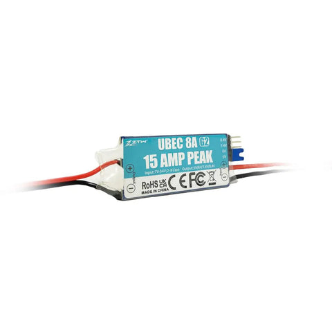 Dope Adjustable UBEC Power Regulator For RC Airplanes And Helicopters 15A Peak 8A Continuous compact unit with cables visible