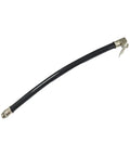 Top Tire Inflator Hose 14.8 In Clip On Air Chuck Threaded Ends Fits 13mm Port Car Truck Compressor, black hose with metal clamp
