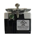 50 Pack 15 Amp GFCI Outlet Receptacles Built Tough For No Sweat Setup Featuring Tamper Resistant Shutters And Bright Status Lights Contractor Grade Wall Sockets With Included Faceplates In Classic White - GFCI circuit breaker side view.