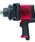 Heavy Duty 1 Inch Air Impact Wrench With Beefy Aluminum Housing And Sharp Red Finish Built Like A Tank For Grease Monkeys Featuring Swivel TPR Grip High Torque Control And Boss Level Reliability side view showing durable steel body and TPR grip.