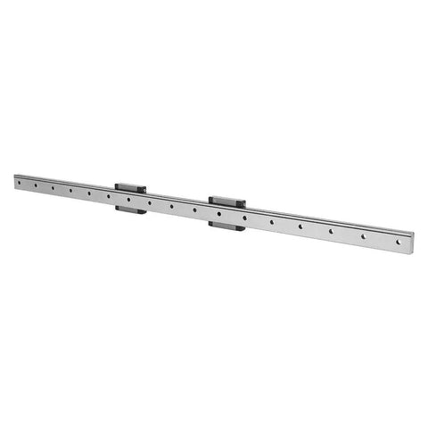 LMLF18B - 500-2R Miniature Linear Guide Rail with 2 Sliding Blocks, steel rail, 500mm x 18mm, precision system for equipment