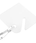 50 Pcs 1.5 Inch Slotted Key Tags With Metal Snap Hooks White Plastic Hanging Tags For Key Cabinets Boxes And Lockers