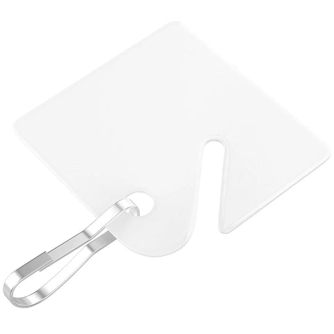 50 Pcs 1.5 Inch Slotted Key Tags With Metal Snap Hooks White Plastic Hanging Tags For Key Cabinets Boxes And Lockers