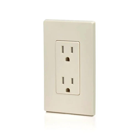 15 Amp Tamper Resistant Duplex Electrical Wall Outlet Light Almond Decora Style