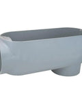 Side view of ProConnex Rigid Type LB Half Inch Conduit Body 02 55641LB Conduit Fitting, aluminum die-cast, preassembled for raceway access