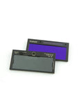 Smartweld ADF USB C Rechargeable Auto Darkening Filter for welding hoods, front and back view with True Color POP display