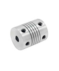 Beefed Up Rigid Shaft Coupler 5 By 8mm Bore D19 L25 For 3D Printer And CNC Machines Direct Torque Transmission Zero Misalignment Fits 5mm Motor Shaft And 8mm Lead Screw T8, aluminum