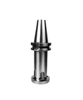 Beefed Up Bt40 Collet Boring Head Clamp Built Damn Tough With Stainless Steel For Milling And Grinding Tasks, tall metallic clamp.