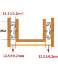 Heavy Duty Soft Close Drawer Slides With Full Extension Telescoping Runners And Precision Ball Bearings For Kitchen Or Office Cabinets diagram showing dimensions and components.