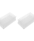 Heavy Duty Test Tube Rack With Peg Drying Layout For Reliable Centrifuge And Microtube Holding Two Pack, white plastic racks
