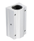 SCS20LUU Linear Ball Bearing Slide Block Unit Extra Long 20mm Bore aluminum alloy housing, front view