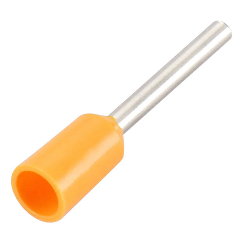 AWG 22 0.5mm2 Copper Crimp Connector Insulated Ferrule Pin Terminal Orange Pack Of 1000 For Din Rail Terminal Blocks And Wiring Harnesses Nylon Insulation Easy Clip On Pro DIY Friendly Handy