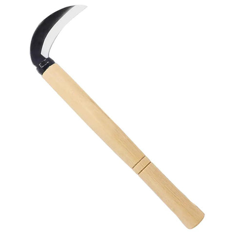 Beast High Carbon Steel Japanese Style Weeding Sickle With 3 Inch Blade And 10 Inch Beech Wood Handle, durable garden tool