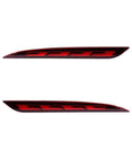 Sequential Flow Rear Bumper Stop Lamp And Running Drl Light With Dynamic Turn Signal For Tesla Model S 2014 Through 2020 sleek red design