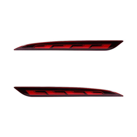 Sequential Flow Rear Bumper Stop Lamp And Running Drl Light With Dynamic Turn Signal For Tesla Model S 2014 Through 2020 sleek red design