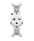 Commercial Grade 20 Amp 250 Volt NEMA 6 20R Side Wire Receptacle Outlet Single White Heavy Duty Electrical Receptacle For Hotels