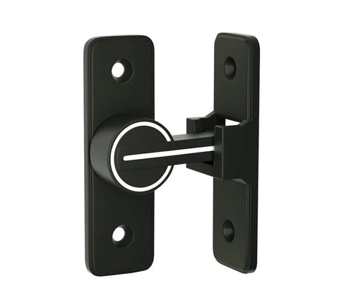 Keyless 90 Degree Barn Door Lock Hardware With Night Light Mode Heavy Duty Zinc Alloy Matte Black Gate Latch