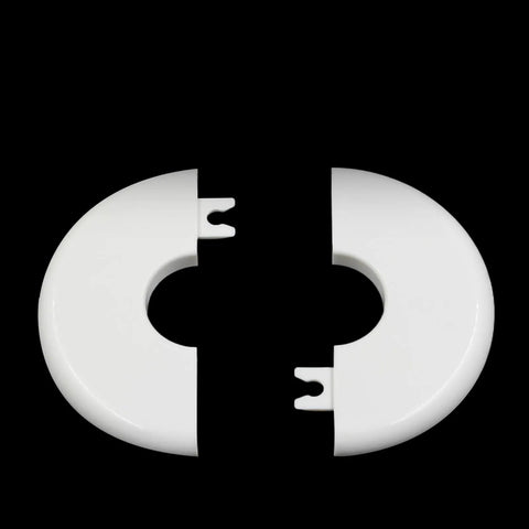 Foolproof Wall Split Flange For One Inch Pipe Cover White Abs Plastic Workhorse Grade Heavy Duty Crack Resistant Pipe Trim Four Pack Wall Hole Shield No Drama Setup