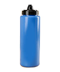 Leak Proof Hydration Bottle For Cycling And Outdoors With Lightweight PE Plastic Wide Mouth Water Jug For Hiking Gym And Travel 1L Portable Blue Sports Bottle With Squeeze Cap And Long Straw Cap