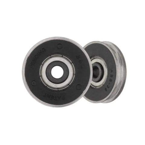 Sliding Glass Door Roller Replacement With 1 1/2 Inch Stainless Steel Bearing Wheel And Extruded Aluminum Housing Fits 2 15/16 Inch By 1 5/16 Inch Track Systems No More Door Drag Smooth Quiet Glide Repair Part, front view