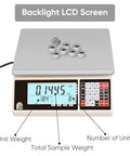 High Precision 30kg Digital Counting Scale With RS232 Port For Inventory And Parts, Ultra Accurate 0.5g Readings