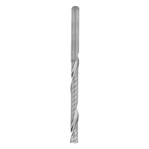 End mill cutter, side view, tungsten steel, single-flute spiral, 3.175x3.175x32x55mm