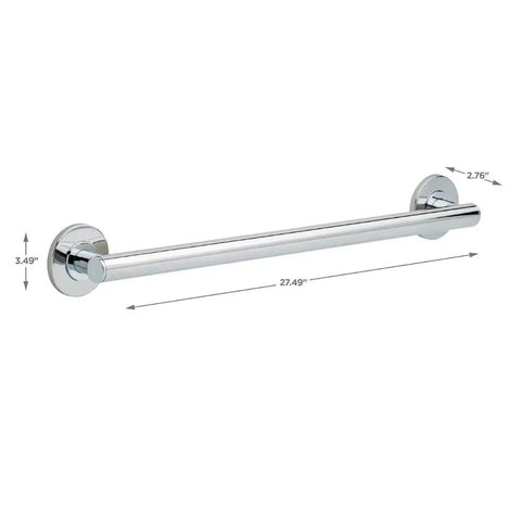 Contemporary 24-Inch Grab Bar Chrome Finish No Nonsense Sturdy Shower And Bathroom Rail Built To Last Supports Up To 450 Lbs ADA Compliant