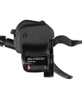 Smooth As Butter 1X8 Bicycle Trigger Shifter Built Like A Tank For Wet Pavement Poundin With Snappy Shifts And Bulletproof Reliability For Your Street Cred Ride In Matte Black, shown from the top.