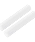 Two white ABS plastic round rods 35 mm diameter by 200 mm length for DIY model builds, architectural models, and crafts