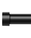 Heavy Duty 1 Inch Curtain Rod Set Adjustable From 36 To 88 Inches Black End Cap Drapery Rod With Modern Design Supports Up To 30 Pounds