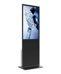 Top Tier 49 Inch Interactive Digital Signage Floor Standing Kiosk With 10 Point Infrared Touch Screen And Legit Crisp Full Hd Display Monitor showing beauty products.