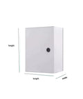 Vertical Round Lock Power Distribution Box With Customizable Electric Meter Panel and Monitor Control Enclosure side view