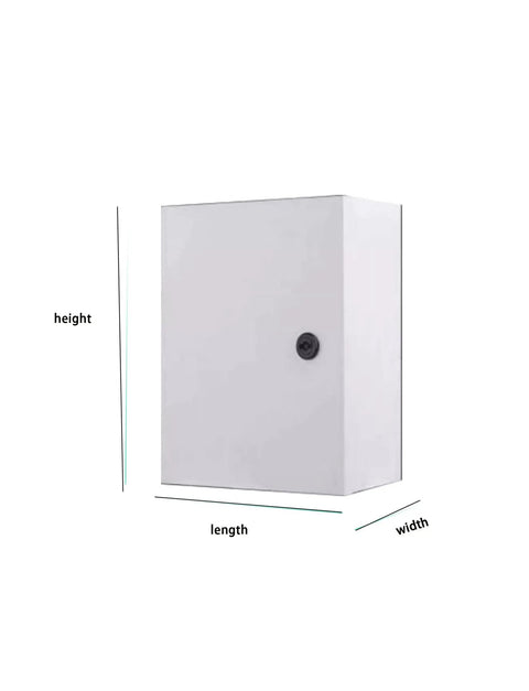Vertical Round Lock Power Distribution Box With Customizable Electric Meter Panel and Monitor Control Enclosure side view
