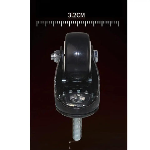 Roll Smooth Heavy Duty Industrial Castor Wheels With Double Locking Brakes 50Mm Polyurethane M12 Stem Trolley Caster Set For Workbenches Tool Chests And Rolling Carts Zero Hassle Assembly Four Pack showing a close-up of a caster wheel.