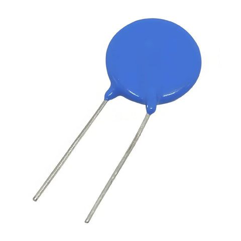 10 Pieces 14D681K 680V Disc Varistor Piezoresistor 14mm Go To Surge Protection For Electronics And Power Supplies Metal Oxide MOV Chip For Boards Plus Minus Ten Percent Tolerance blue disc varistor with two leads