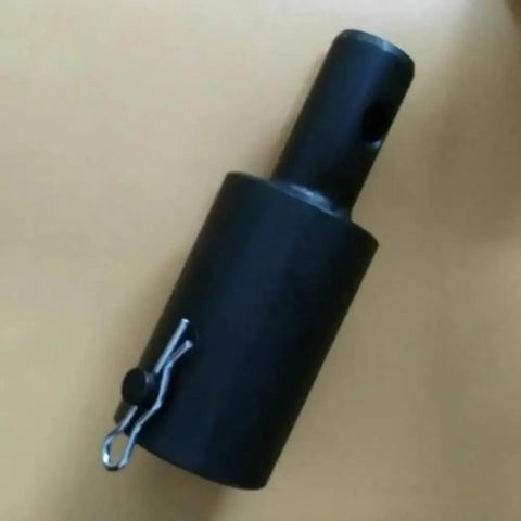 3/4 Inch Female To 7/8 Inch Male Universal Auger Adapter For Earth Augers And Drill Bits, black metal adapter with pin