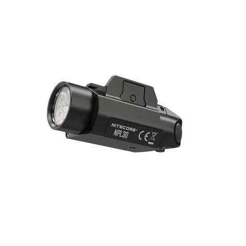 NPL30 Piston Rail Mount Light With Beefy 1200 Lumen Output Four CREE XP-G3 LEDs mounted on firearm rail system